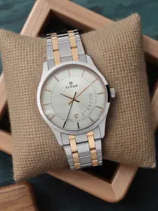 Titan Men Silver-Toned Analogue Watch NM1823KM01