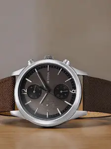 Titan Men Leather Straps Analogue Watch 1805SL12