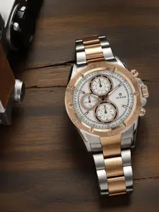 Titan Men Silver-Toned Dial Watch NE9308KM01J