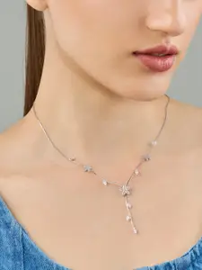 Kushal's Fashion Jewellery Copper Rhodium-Plated Necklace