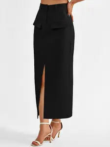 Outzidr Women A-Line Midi Skirt
