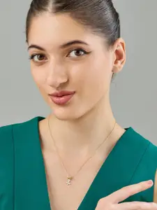 Kushal's Fashion Jewellery Copper Gold-Plated Necklace