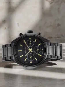 Titan Men Black Dial & Bracelet Style Strap Analogue Watch 1829NM02