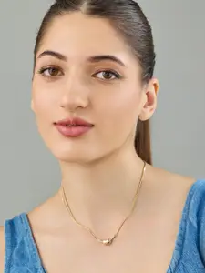 Kushal's Fashion Jewellery Copper Gold-Plated Necklace