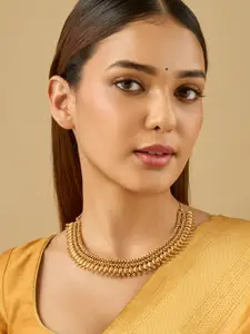 Kushal's Fashion Jewellery Gold-Plated Antique Necklace