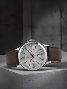 Titan Men Silver-Toned Dial Watch 1698SL01