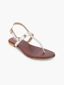 Gibelle Women Embellished T-Strap Flats