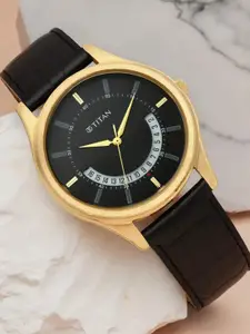 Titan Men Black Analogue Watch 1713YL01