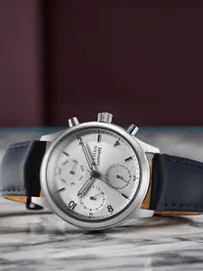 Titan Men Textured Dial & Leather Straps Analogue Watch 1874SL04