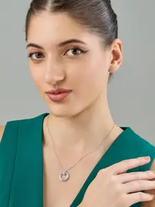 Kushal's Fashion Jewellery Copper Rhodium-Plated Necklace