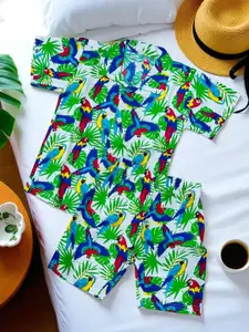 Moda Rapido Boys Graphic Printed Shirt With Shorts