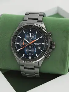 Titan Men Navy Blue & Grey Analogue Watch