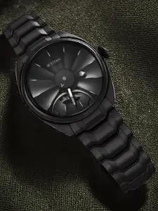 Titan Men Regallia Round Dial Water Resistance Stainless Steel Analogue Watch 10011NM01