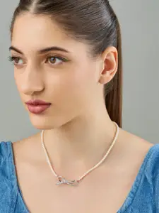 Kushal's Fashion Jewellery Copper Rhodium-Plated Necklace