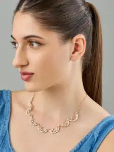 Kushal's Fashion Jewellery Copper Gold-Plated Necklace