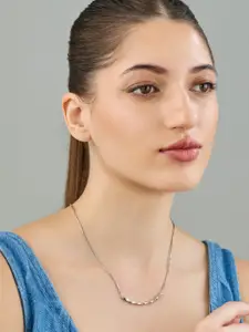 Kushal's Fashion Jewellery Copper Rhodium-Plated Necklace