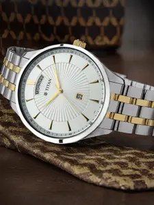 Titan Men Silver-Toned Analogue Watch