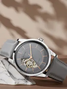 Titan Men Skeleton Dial & Leather Straps Analogue Watch NQ90126SL01