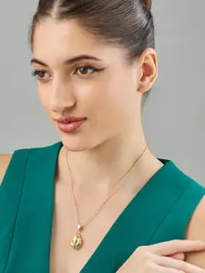 Kushal's Fashion Jewellery Copper Gold-Plated Necklace