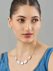 Kushal's Fashion Jewellery Copper Gold-Plated Necklace