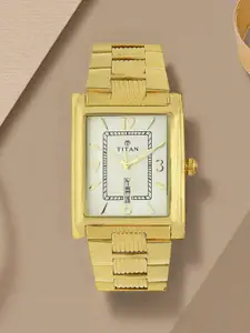 Titan Men Champagne Analogue Watch 90024YM07