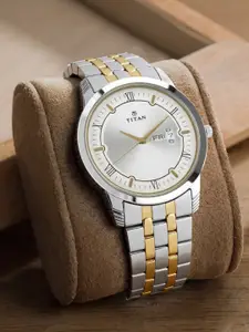Titan Karishma Gents Men Silver Analogue watch NL1774BM01