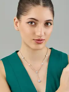 Kushal's Fashion Jewellery Copper Gold-Plated Necklace