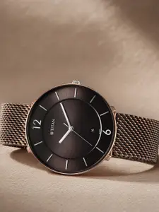 Titan Men Classique Braided Analogue Watch 1849KM04