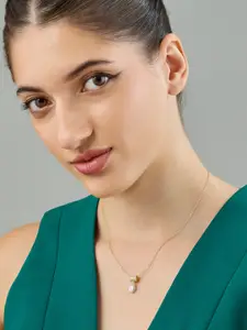 Kushal's Fashion Jewellery Copper Gold-Plated Necklace