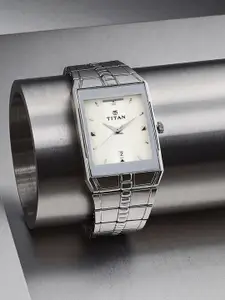 Titan Men White Dial Watch NH9151SM01A