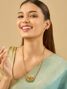 Kushal's Fashion Jewellery Copper Gold-Plated Necklace