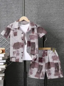 Moda Rapido Boys Graphic Printed Shirt With Shorts