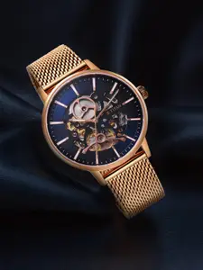 Titan Men Skeleton Dial & Stainless Steel Bracelet Style Straps Analogue Watch 90159WM01