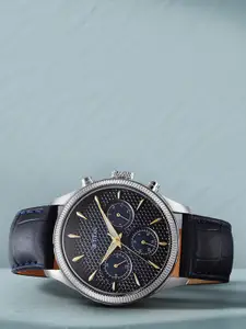 Titan Men Dial & Leather Straps Analogue Watch-1805SL13