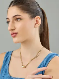 Kushal's Fashion Jewellery Gold-Plated Necklace