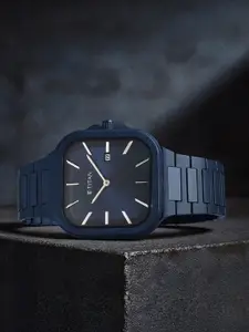 Titan Men Brass Dial & Stainless Steel Straps Watch 90176QM01