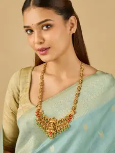 Kushal's Fashion Jewellery Copper Gold-Plated Antique Necklace