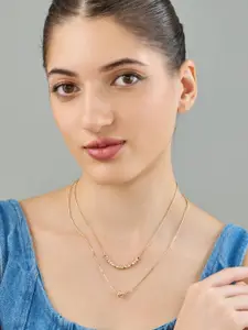 Kushal's Fashion Jewellery Copper Gold-Plated Necklace