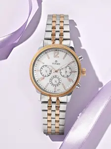 Titan Men White Analogue Watch 1734KM02