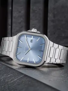 Titan Men Brass Dial & Stainless Steel Straps Analogue Watch 90176SM01