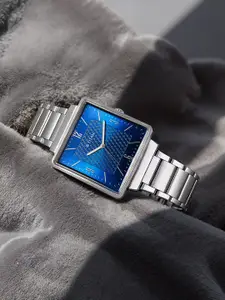 Titan Men Brass Dial & Stainless Steel Bracelet Style Straps Analogue Watch 10005SM01