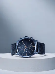 Titan Men Blue Dial & Blue Stainless Steel Bracelet Style Straps Analogue Watch