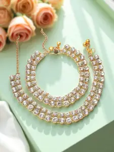 Bhana Fashion Gold-Plated Anklet