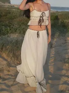 StyleCast Shoulder Straps Top With Skirt Co-Ords