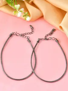 VOJ Rhodium-Plated Anklet