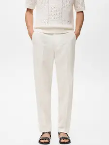 MANGO MAN Mid-Rise Straight Fit Trousers