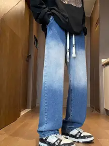 StyleCast Men Mid-Rise Baggy Light Fade Stretchable Cotton Denim Jeans