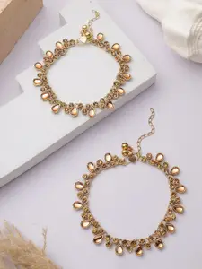 Bhana Fashion Gold-Plated Anklet
