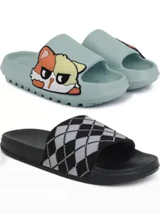 Pampy Angel Women Printed Rubber Sliders