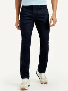 Levis Men Slim Fit Mid-Rise Whiskers and Chevrons Jeans